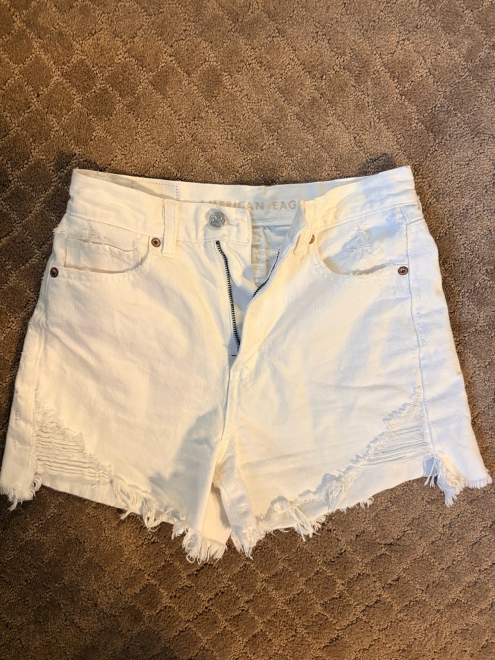 American Eagle High Waist stretch Distressed Denim Shorts
